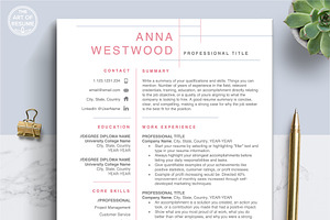 Creative Resume Template, Pink CV