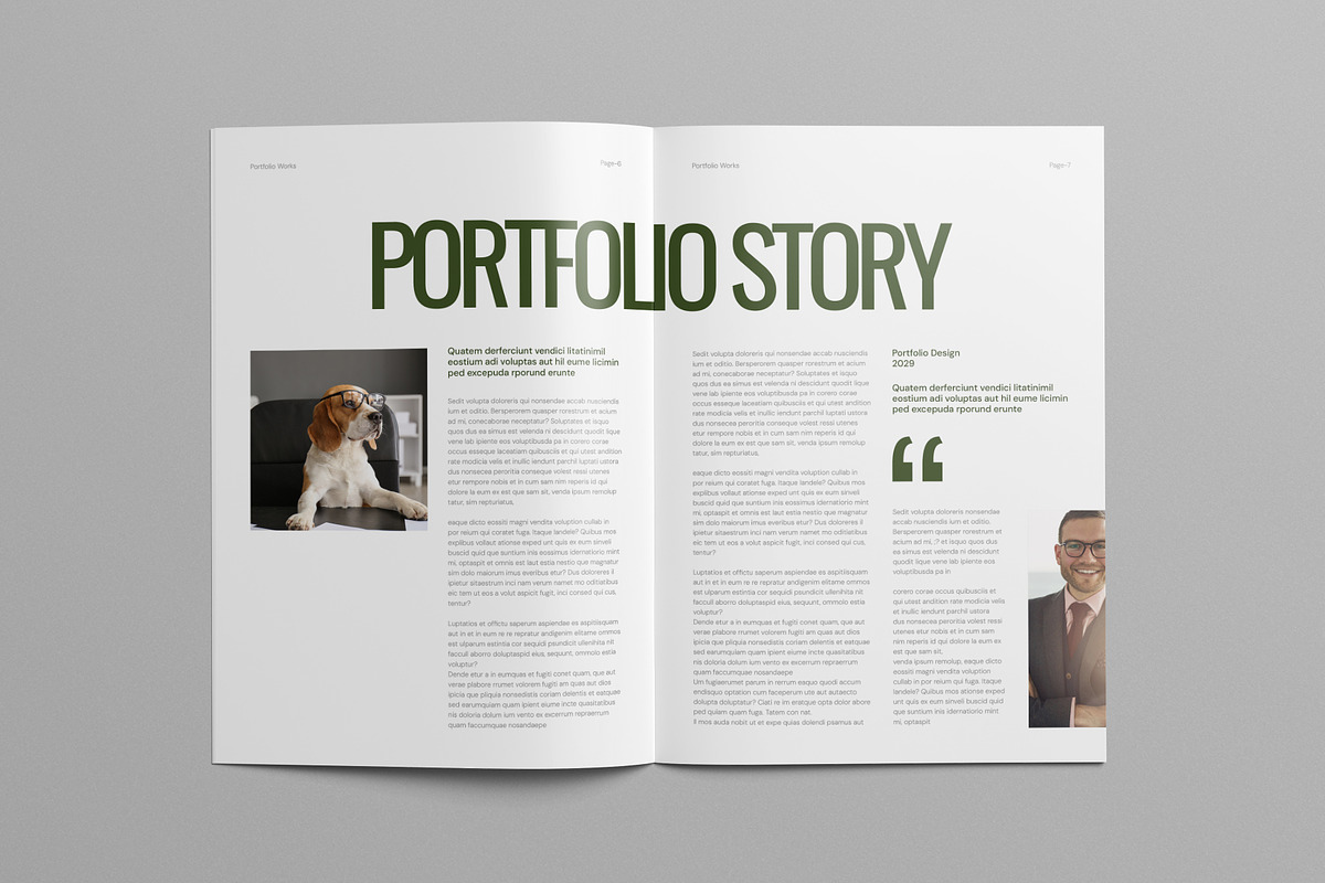 Design Portfolio Template | CANVA, a Brochure Template by Pixelpick (Photo 4 of 9)