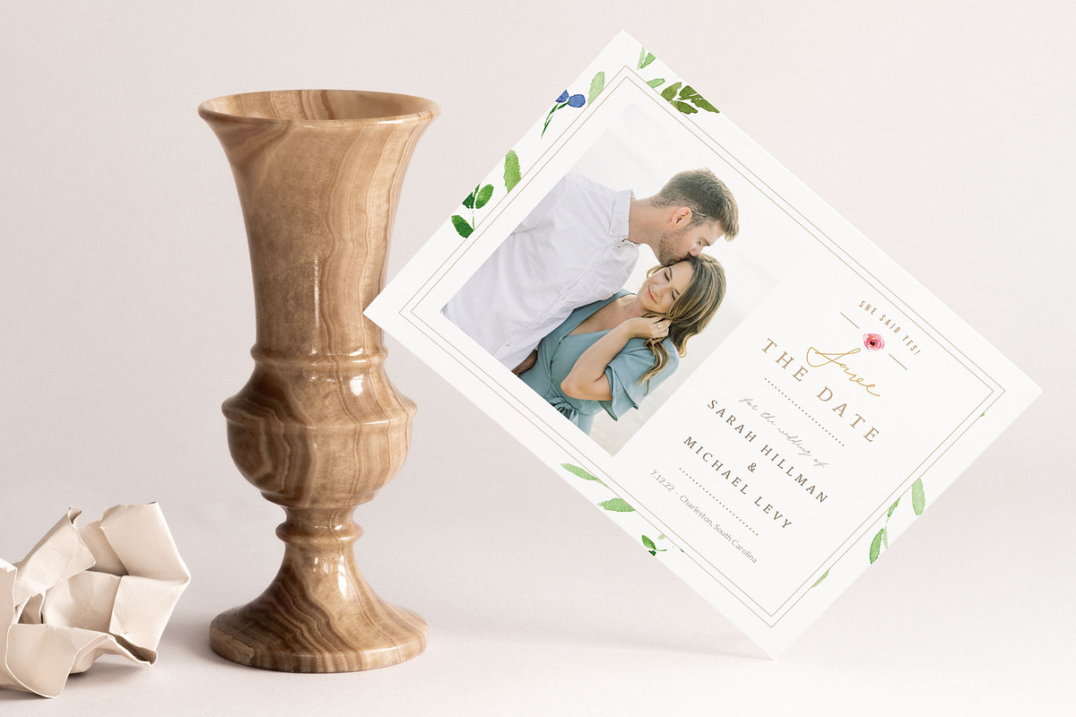 Save the Date Photo Card PSD, an Invitation Template by By Stephanie Design (Photo 3 of 7)