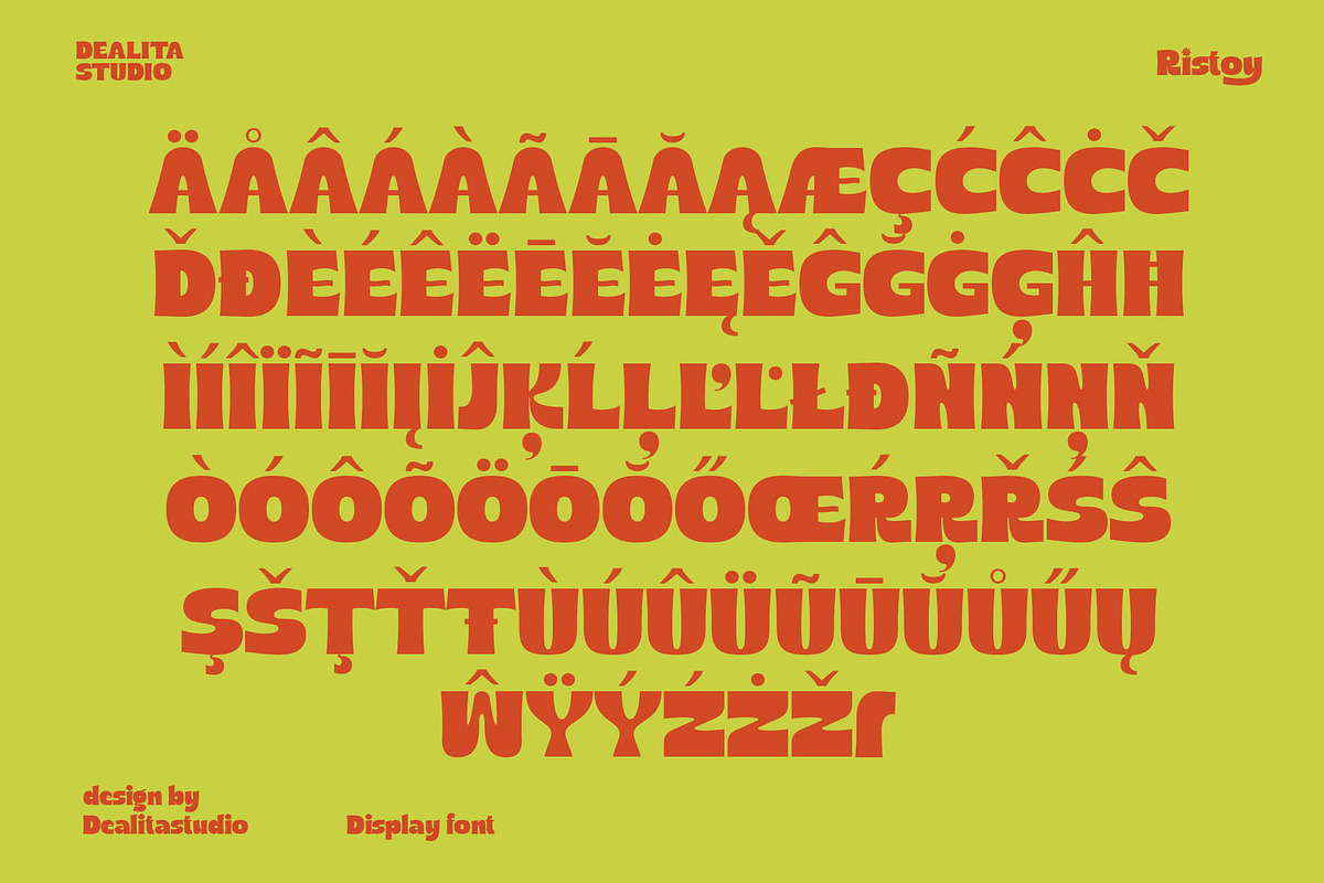 Ristoy - Bold Display Sans, a Sans Serif Font by dealitastudio (Photo 14 of 14)