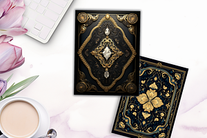 121 Gilded Black Book Covers