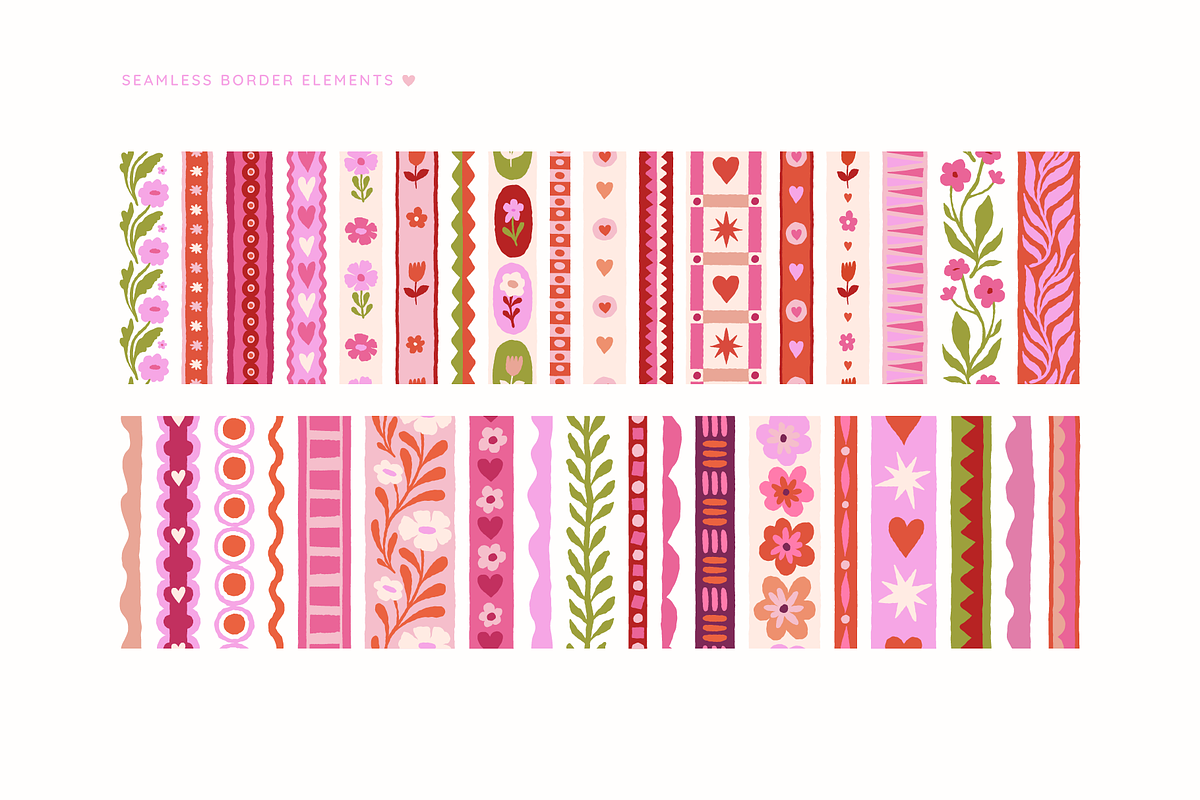 Love and flowers. Seamless patterns, a Pattern Graphic by venimo (Photo 9 of 12)