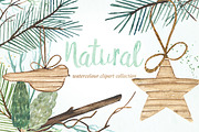 Natural winter. Watercolor clipart., an Illustration by LABFcreations (Thumbnail 3 of 7)