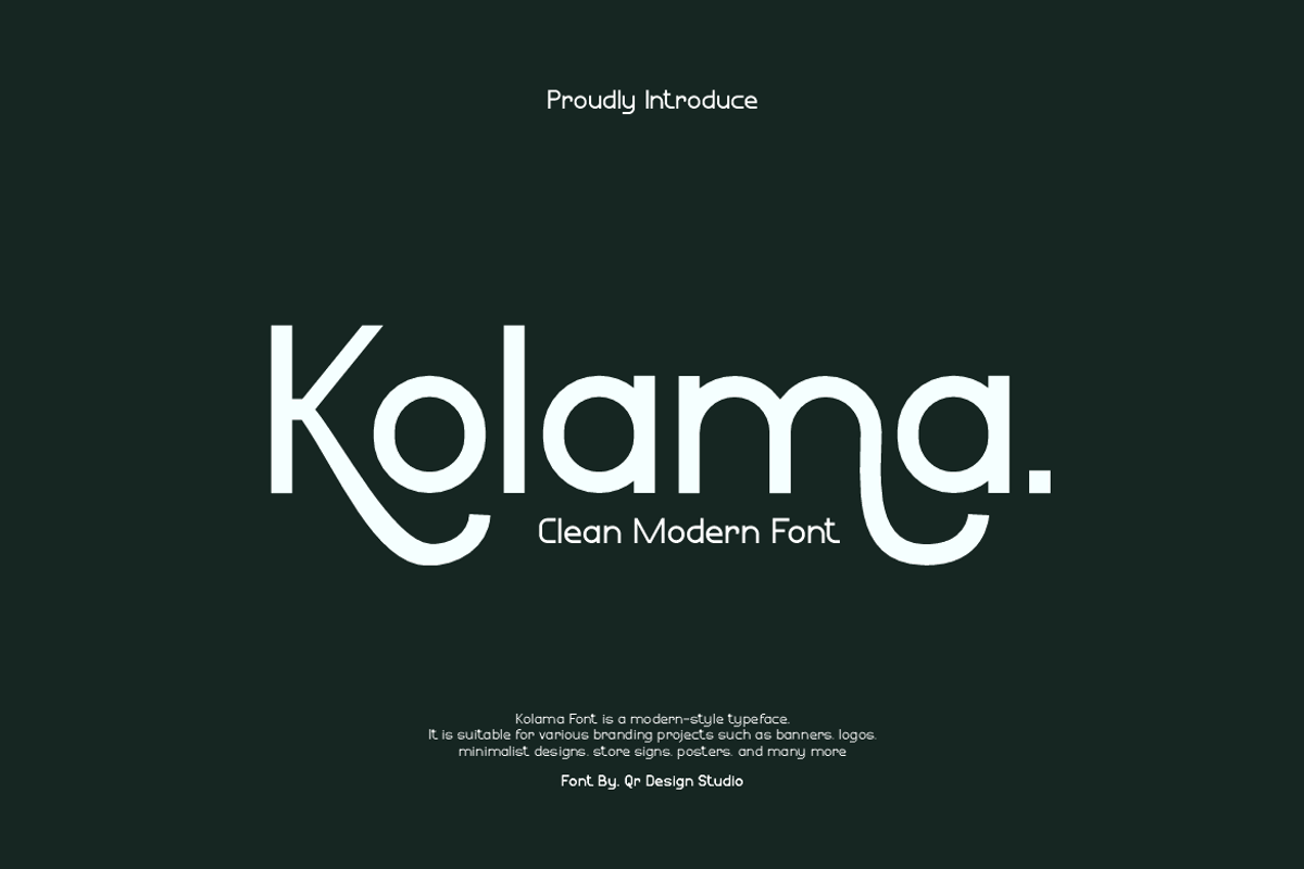 Kolama - Modern Clean Font, a Sans Serif Font by QR Design Studio (Photo 1 of 8)