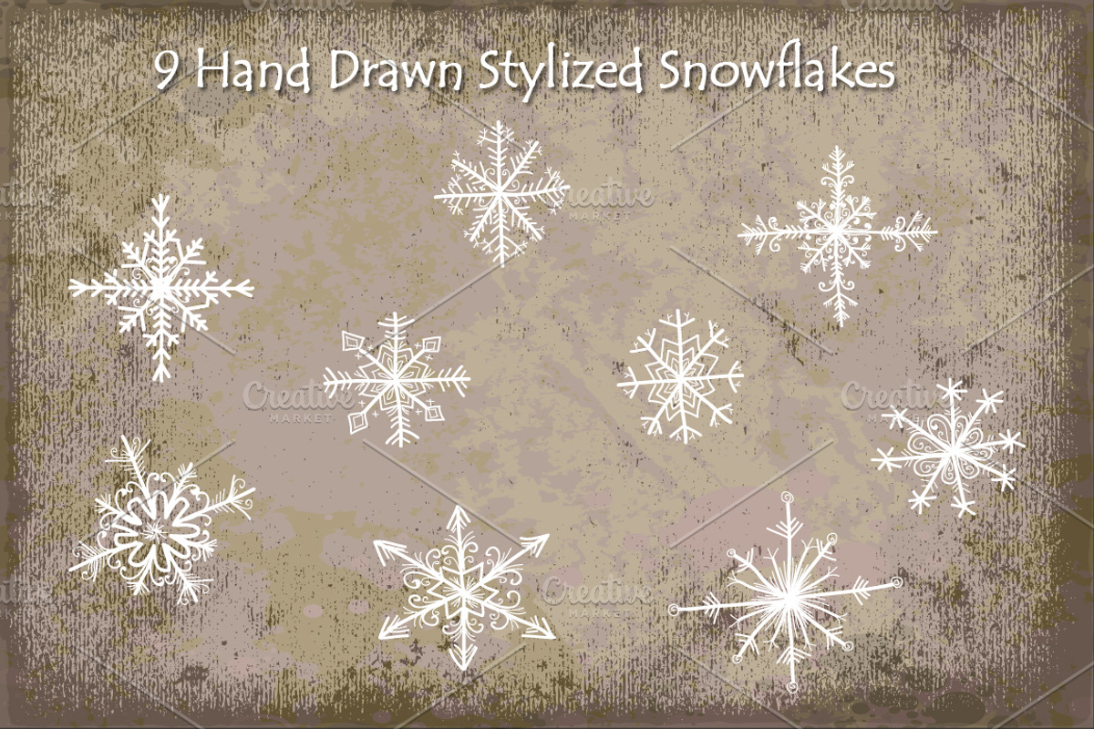 Snowflakes - Hand Drawn Stylized