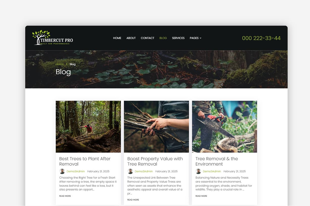 Tree Removal Service WordPress Theme, a WordPress Template by Your Theme Shop (Photo 6 of 9)