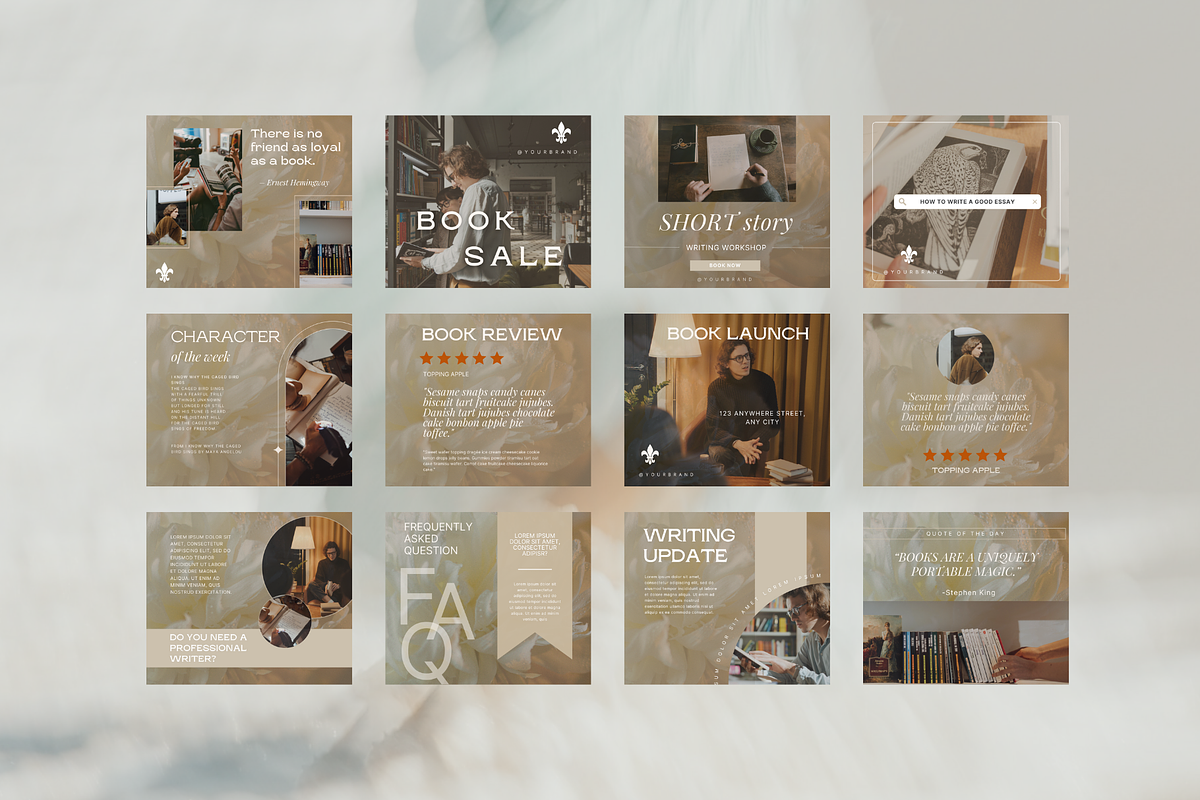 Author social media template bundle, a Social Media Template by Petite Zakka Boutique (Photo 7 of 10)