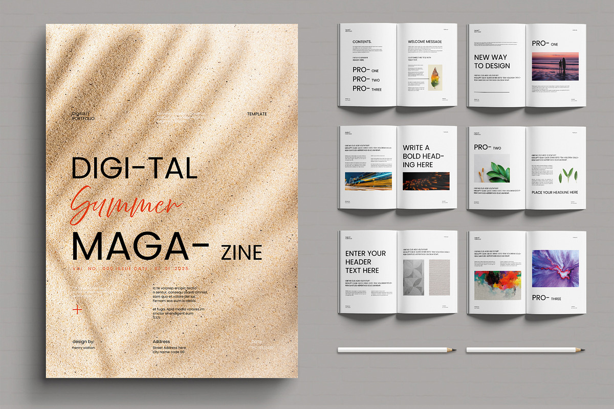 Magazine Template, a Magazine Template by MightyDesign (Photo 1 of 6)