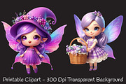 Purple Cute Fairy Clipart, an Illustration by RobertsArt (Thumbnail 5 of 7)
