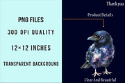 Watercolor Ravens Clipart, an Illustration by SinaCreation (Thumbnail 4 of 5)