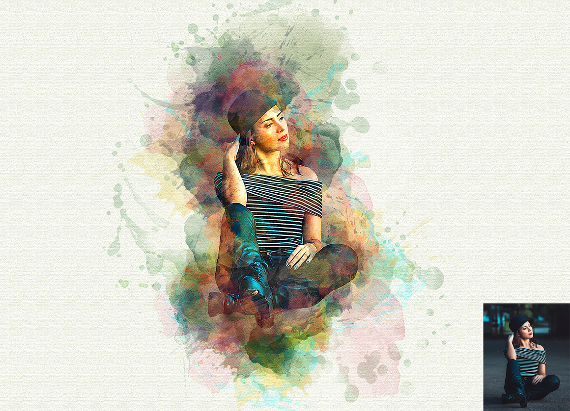 Watercolor Effect Photoshop Action B, an Action Add-On by Studio Retouch (Photo 8 of 28)