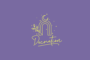 Archway Leaf Crescent Moon Logo, a Branding & Logo Template by Signatoro