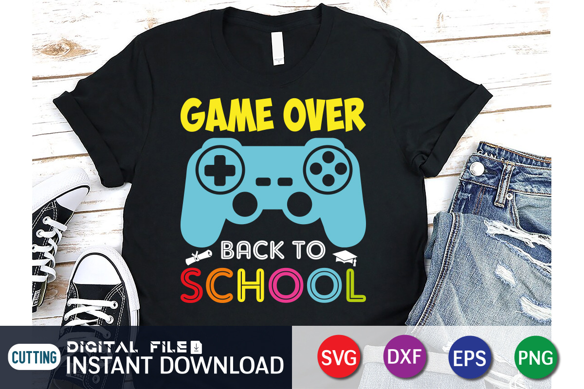 Game Over Back to School SVG, an Education Illustration by FunnySVGCrafts (Photo 3 of 3)