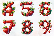 Spring strawberry Alphabet clipart, an Illustration by RobertsArt (Thumbnail 5 of 7)
