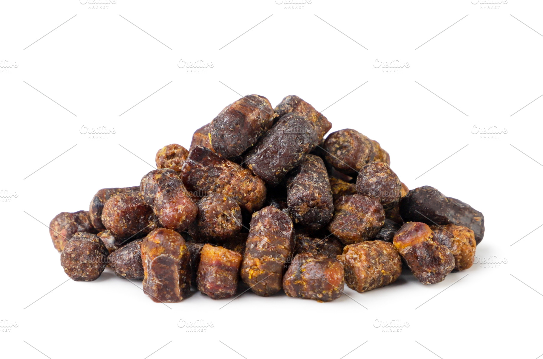 Pile of bee bread granules close-up, a Food & Drink Photo by innakreativ