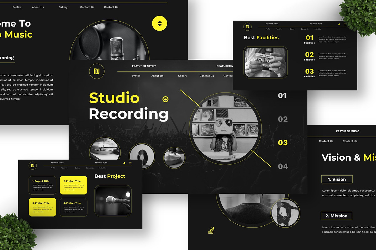 Studio Recording - Music Keynote preview 6