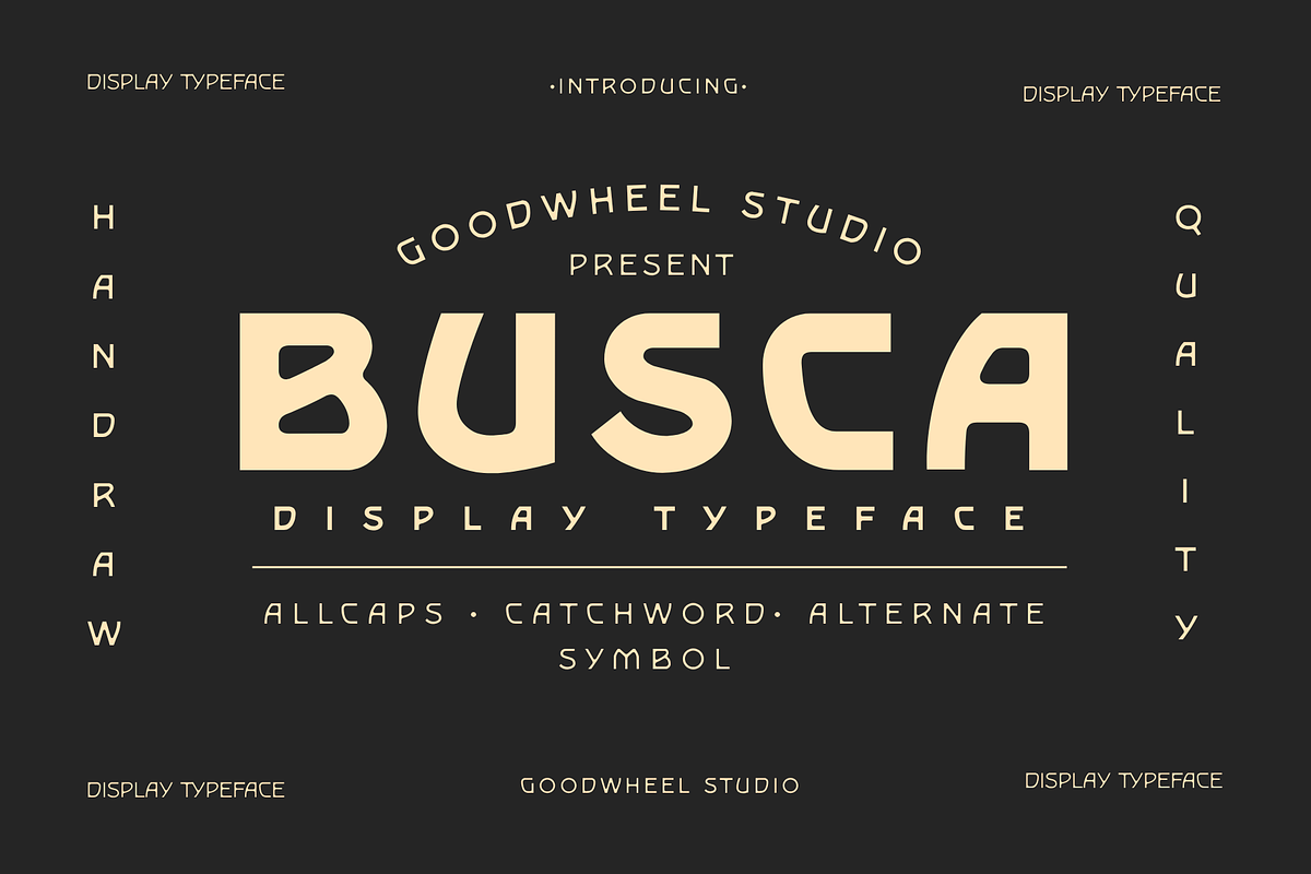 Busca | Handdrawn Typeface, a Handwritten Font by Goodwheel Studio (Photo 1 of 10)