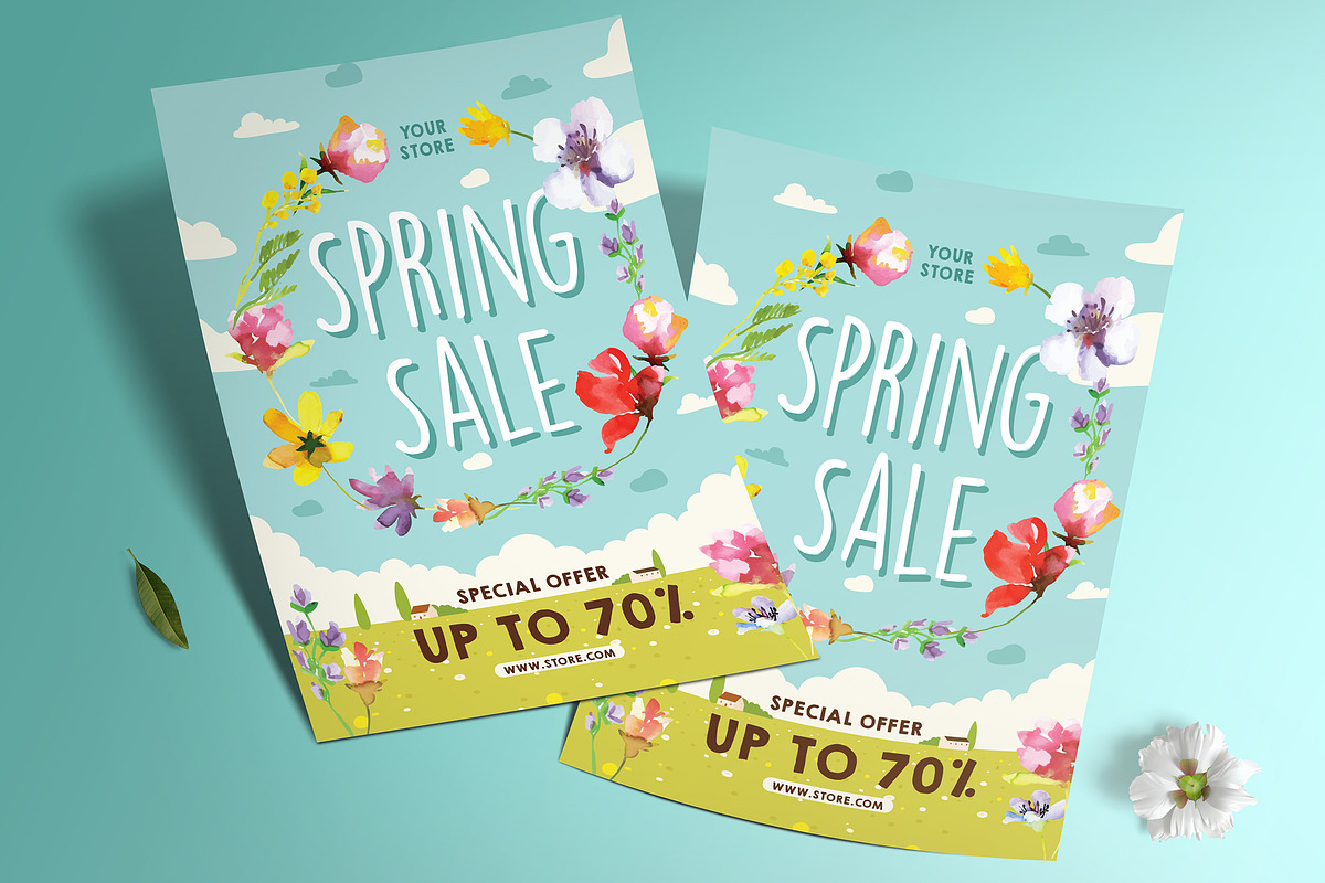 Spring Sale Flyer, a Flyer Template by Aarley Kaiven (Photo 1 of 3)