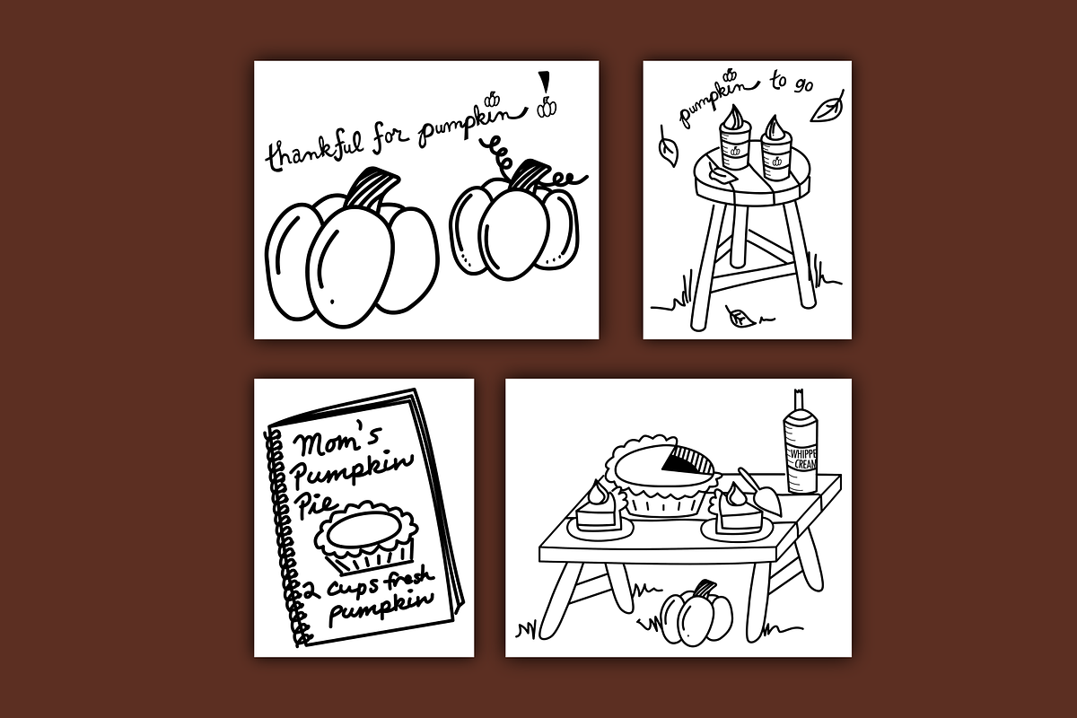Pumpkin Illustrations, a Food Illustration by AJ Doodles (Photo 6 of 16)