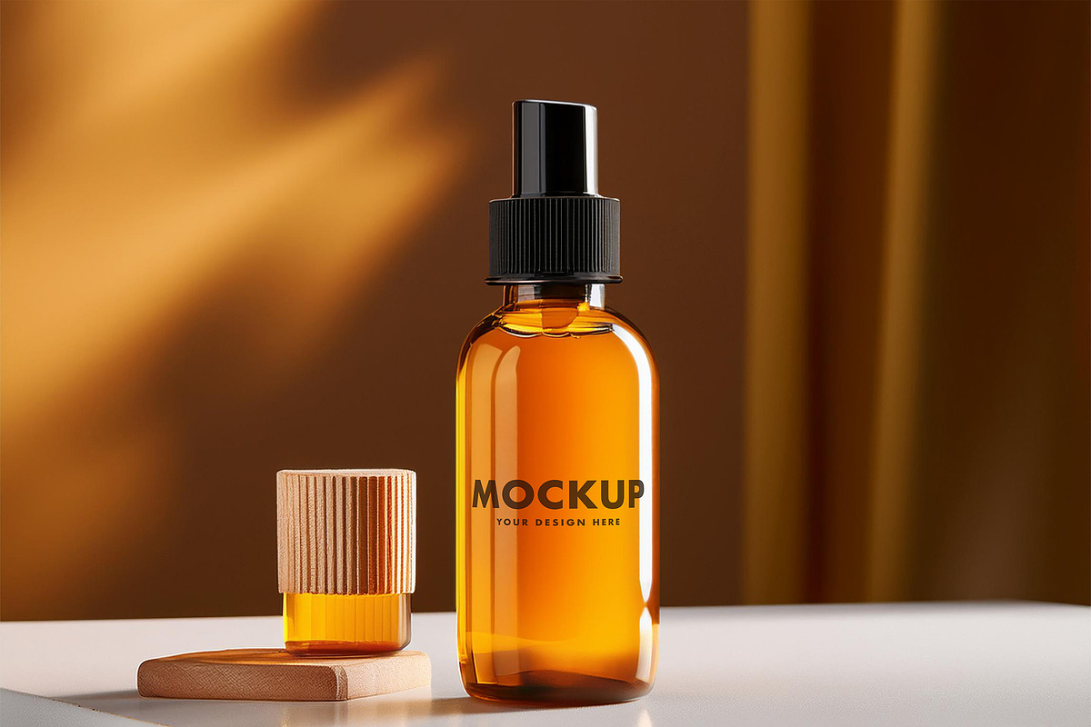 Bottle Cosmetic Mockups Set, a Packaging Mockup by BMACHINA Labs. (Photo 4 of 7)