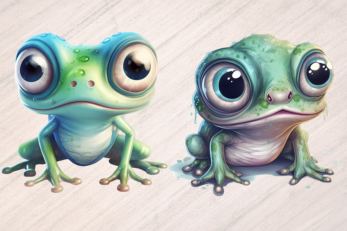 8 Cute Baby Frog Sublimation Clipart, an Animal Illustration by Leakedink (Photo 3 of 4)