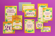 Gradient Wedding Invitation Set, an Invitation Template by graphicook (Thumbnail 1 of 3)