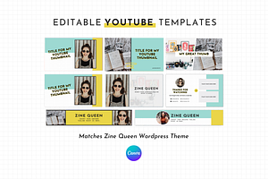 Yellow YouTube Branding Kit Canva