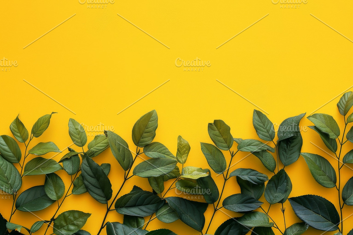 99 Frames of green leaves, a Nature Photo by Handmadefont (Photo 24 of 100)