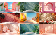 Podium Backgrounds, a Background Graphic by MarisoArt (Thumbnail 4 of 12)