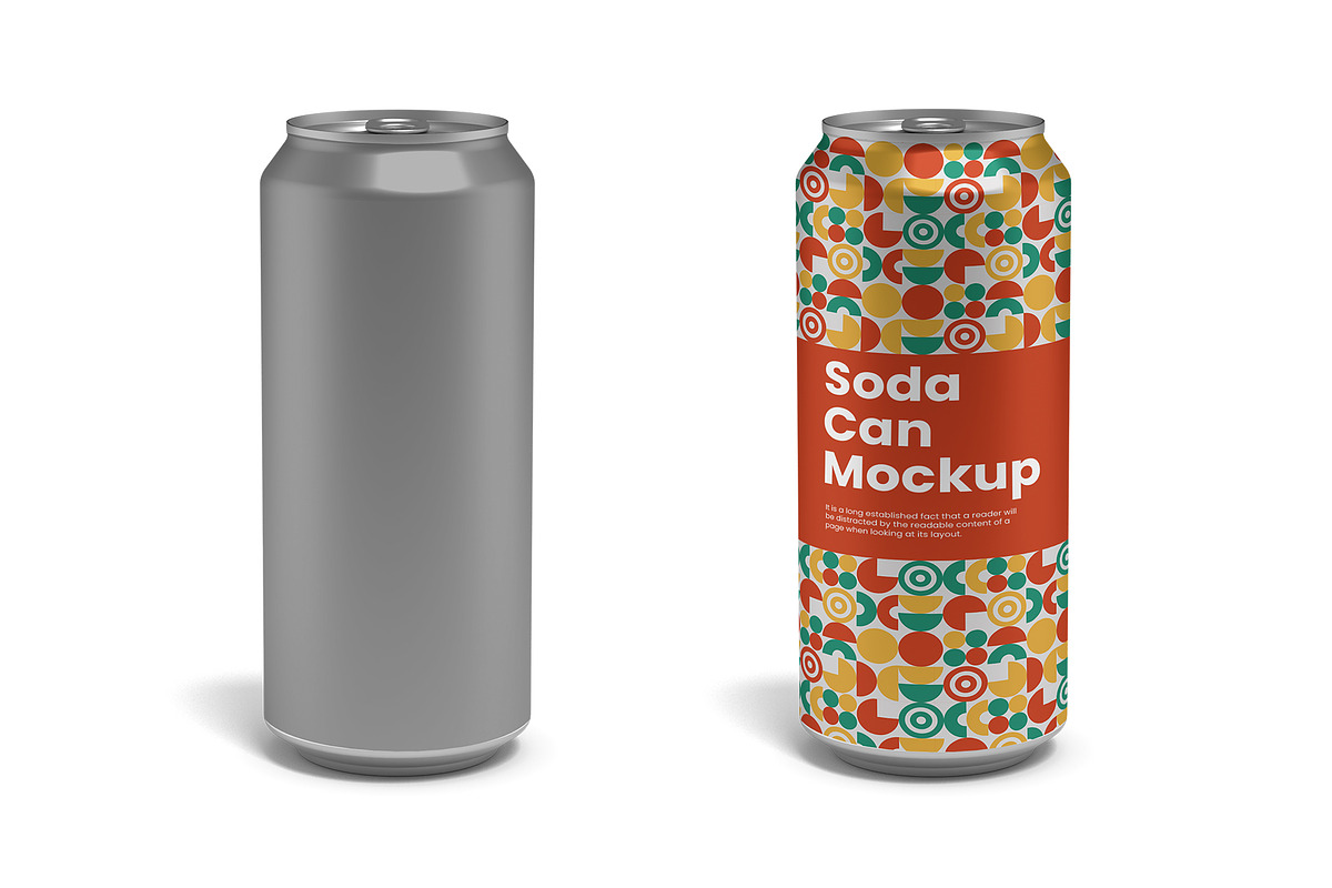 Soda Can Mockup, a Product Mockup by Mockupfit (Photo 1 of 3)