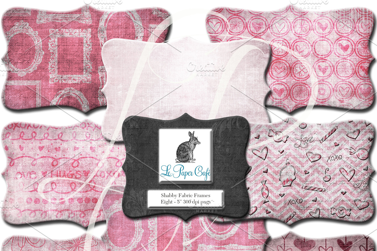 Hot Pink Clipart Frame Set PNGs