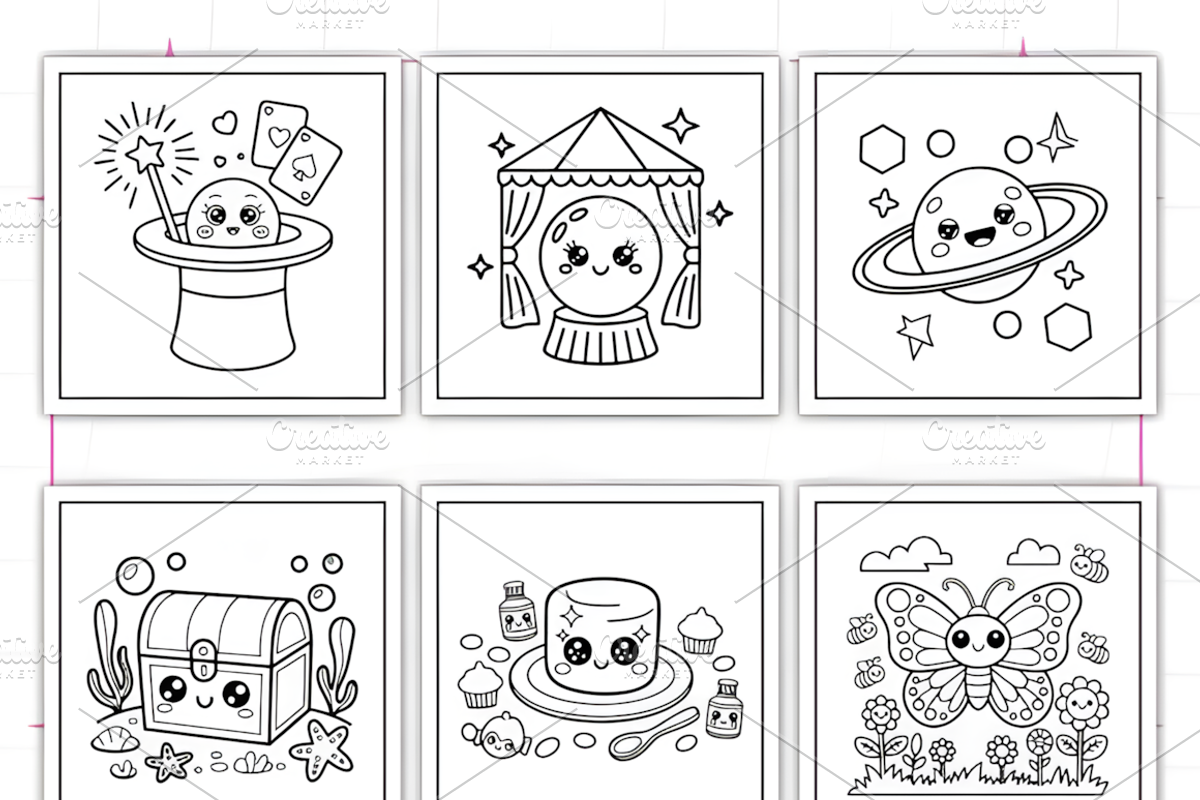 70+ CUTE KAWAII COLORING PAGES, an Animal Illustration by Ink Gallery (Photo 3 of 4)