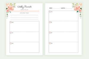 Weekly Planner A5 Inserts