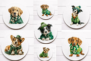 St Patrick's Day Dogs Clipart, an Illustration by Designworld (Thumbnail 6 of 6)