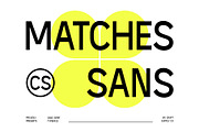 CS Matches – Sans Serif Typeface, a Sans Serif Font by Craft Supply Co. (Thumbnail 1 of 8)