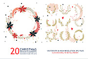 20 Christmas wreath collection, a Decorative Illustration by Anttoniu (Thumbnail 1 of 3)