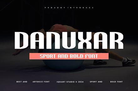 Danuxar - Sport Font, a Sans Serif Font by Iqsiart Studio