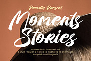 Moments Stories Bold Handwritten, a Handwritten Font by operatype.co (Thumbnail 1 of 10)
