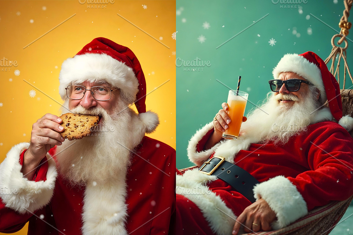 10 Funny Pose Santa Claus Photos, a Holiday Photo by PixelsDesign (Photo 2 of 6)