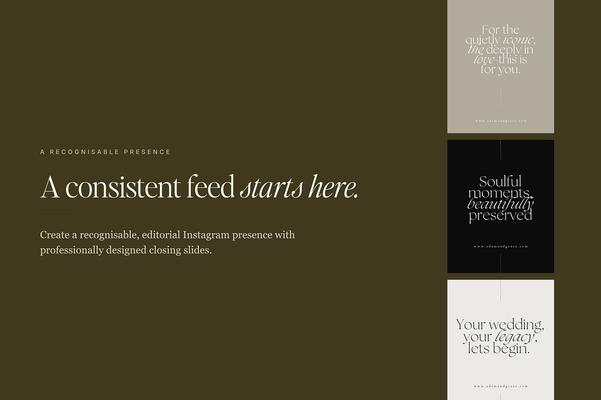 Wedding Instagram End Slides Canva, a Social Media Template by Adam and Grace (Photo 3 of 16)