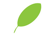 Leaf icon design template, a Solid Icon by Sumberpangan (Thumbnail 2 of 3)