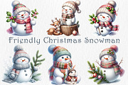 Snowman Clipart Bundle. 30 png, a Seasonal Illustration by GalaDesign03 (Thumbnail 3 of 7)