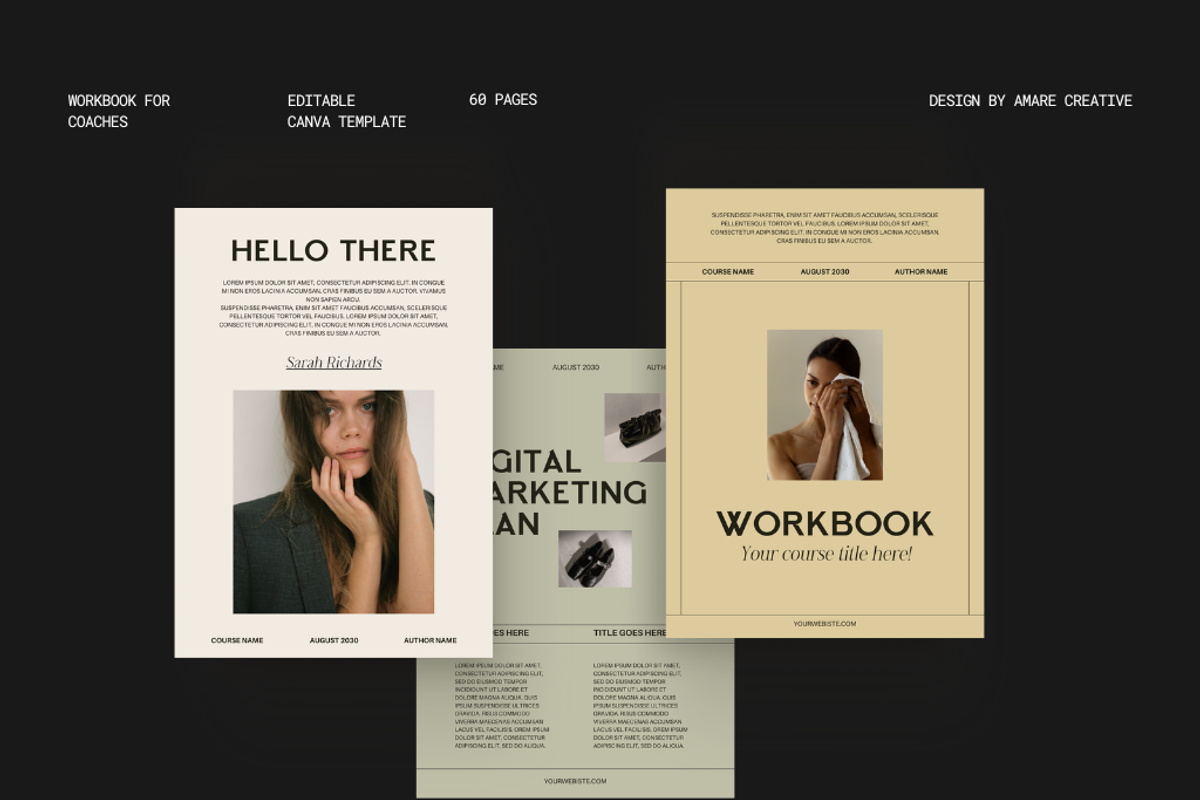 60 Page Canva Coaching Workbook | Amare creative preview 6