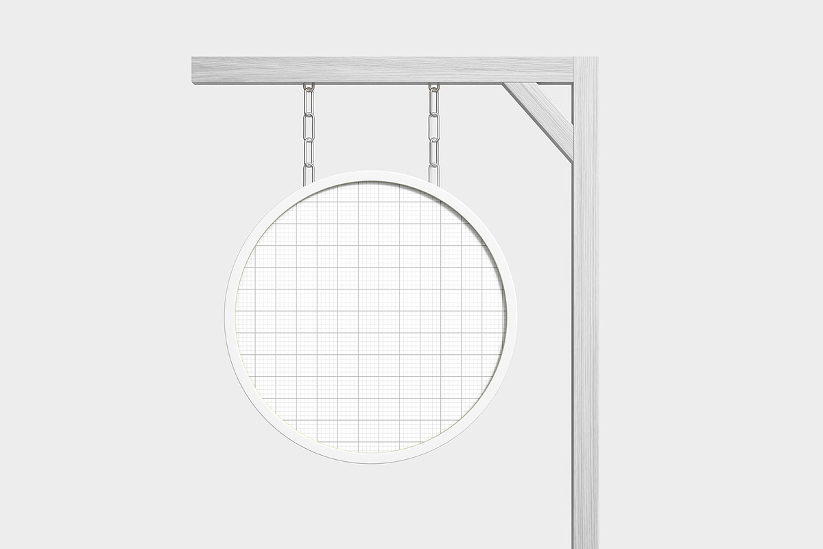 Hanging Round Signboard Mockup, a Product Mockup by graphypix (Photo 4 of 4)