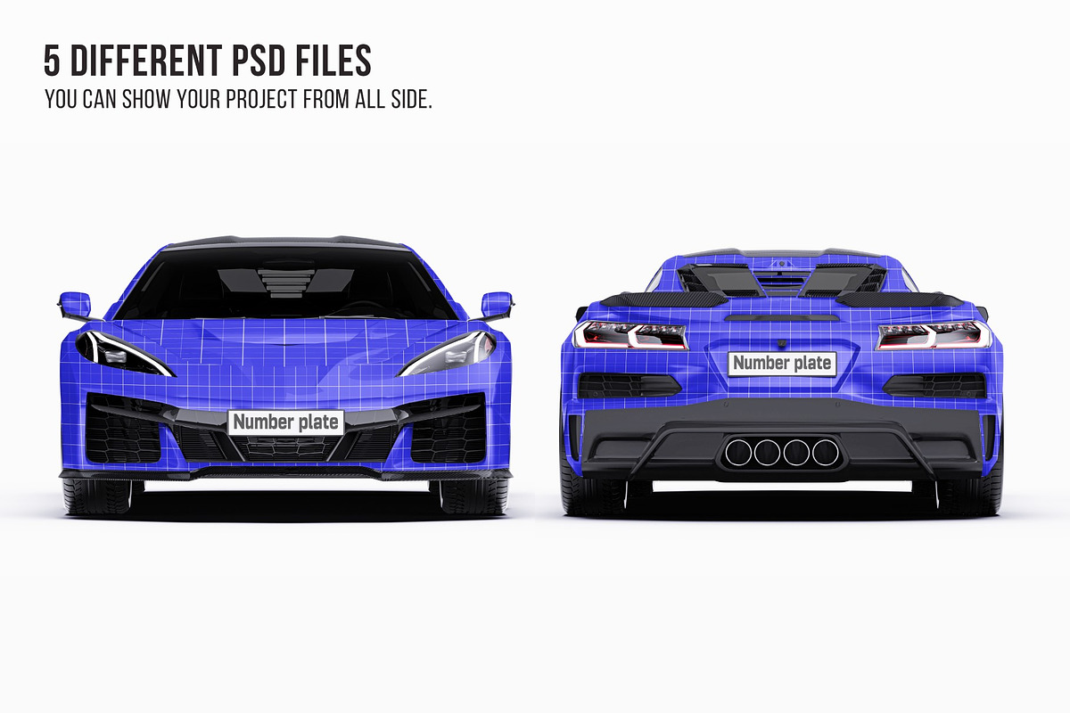 2026 Hyper Performance Coupe Set, an Advertising Mockup by Halal Graphic Studio (Photo 8 of 12)