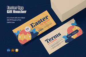 Easter Egg Gift Voucher, a Print Template by Esensifiksi.studio