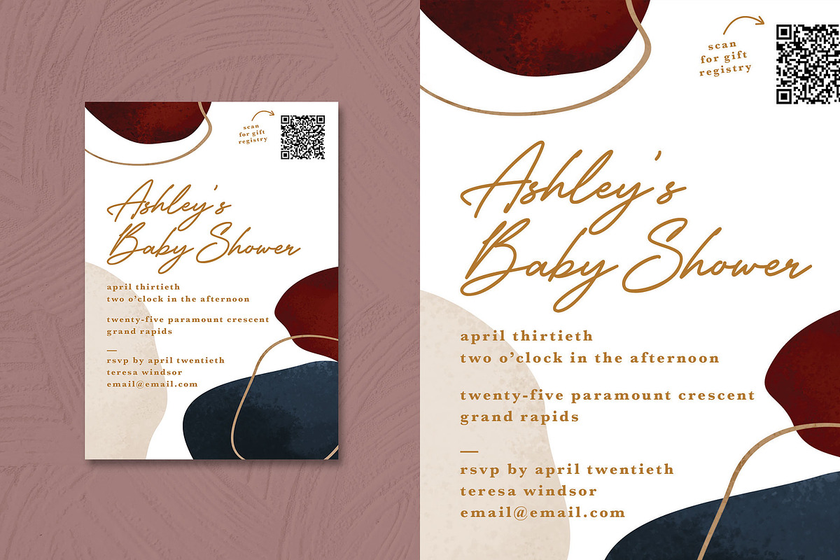 Fancy Baby Shower Invitation, a Card Template by Design For Everything (Photo 1 of 2)