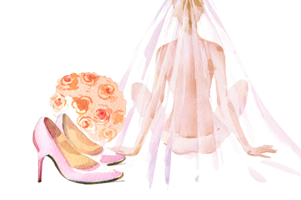 Wedding watercolor clipart set, an Illustration by masha gross (Photo 3 of 4)