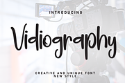 Vidiography | Script Font, a Script Font by Scratchones (Thumbnail 1 of 8)