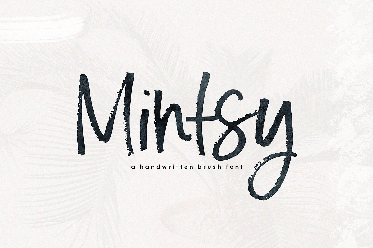 Mintsy - Handwritten Brush Font